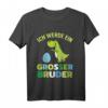 Kinder Bald Großer Bruder T-Shirt - Lustiges Dino Design zur Babyankündigung & Geburtstagsgeschenk für den kleinen Sohn