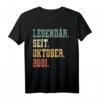 20 Jahre Geburtstag Geschenk Legendär Seit Oktober 2001 T-Shirt – Vintage Retro Geschenkidee für Männer & Frauen, perfekt zum 20. Geburtstag