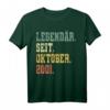 20 Jahre Geburtstag Geschenk Legendär Seit Oktober 2001 T-Shirt – Vintage Retro Geschenkidee für Männer & Frauen, perfekt zum 20. Geburtstag