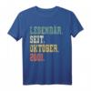 20 Jahre Geburtstag Geschenk Legendär Seit Oktober 2001 T-Shirt – Vintage Retro Geschenkidee für Männer & Frauen, perfekt zum 20. Geburtstag