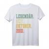 20 Jahre Geburtstag Geschenk Legendär Seit Oktober 2001 T-Shirt – Vintage Retro Geschenkidee für Männer & Frauen, perfekt zum 20. Geburtstag