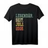 Legendäres Vintage T-Shirt zum 13. Geburtstag - Seit Juli 2008 geboren, perfektes Geschenk für Jungen und Mädchen