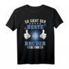 Lustiges Spruch T-Shirt für den besten Bruder der Welt - Perfektes Geburtstags- und Weihnachtsgeschenk für Männer und Jungs