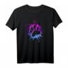 Bunter Hundepfoten Abdruck - Lustiges Hunde Design T-Shirt für Hundefreunde, Herrchen, Frauchen & Geschenkideen zu Geburtstag, Weihnachten & mehr