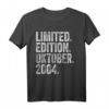 20. Geburtstag Mann - Limited Edition Oktober 2004 T-Shirt, lustiges Geschenk & Dekoration zum 20. Geburtstag