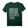 20. Geburtstag Mann - Limited Edition Oktober 2004 T-Shirt, lustiges Geschenk & Dekoration zum 20. Geburtstag