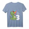 Kinder T-Shirt zum 3. Geburtstag mit Dino und Zahl Drei - Süßes Dinosaurier Design für Jungen und Mädchen