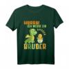 Kinder Hurra ich werde ein Großer Bruder 2022 T-Shirt - Niedliches Dino-Shirt zur Schwangerschaftsankündigung und Geburtstagsüberraschung