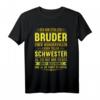 Stolzer Bruder von toller Schwester Geburtstag Geschenk T-Shirt – Lustiges Geburtstagsgeschenk für den Bruder zum Feiern, Party und Überraschung
