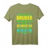 Bruder Schwester Spruch Lustig Witzig Geburtstag Geschenk T-Shirt - Originelle Geschenkidee für den Bruder zum Geburtstag
