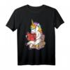 Glaube An Dich Selbst Einhorn T-Shirt für Buchliebhaber – Magie, Glitzer & Bücherwurm Motiv, perfektes Geschenk für Leser aller Altersgruppen