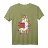 Glaube An Dich Selbst Einhorn T-Shirt für Buchliebhaber – Magie, Glitzer & Bücherwurm Motiv, perfektes Geschenk für Leser aller Altersgruppen