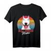 Bullterrier Hunde Mama T-Shirt - Lustiges Hundeliebhaber Outfit im Vintage Look, ideales Geschenk zu Weihnachten & Geburtstag