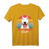 Bullterrier Hunde Mama T-Shirt - Lustiges Hundeliebhaber Outfit im Vintage Look, ideales Geschenk zu Weihnachten & Geburtstag
