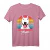 Bullterrier Hunde Mama T-Shirt - Lustiges Hundeliebhaber Outfit im Vintage Look, ideales Geschenk zu Weihnachten & Geburtstag