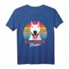 Bullterrier Hunde Mama T-Shirt - Lustiges Hundeliebhaber Outfit im Vintage Look, ideales Geschenk zu Weihnachten & Geburtstag