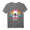 Bullterrier Hunde Mama T-Shirt - Lustiges Hundeliebhaber Outfit im Vintage Look, ideales Geschenk zu Weihnachten & Geburtstag