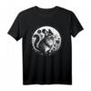 Kunstvolles Chinchilla mit Mond und Blumen T-Shirt – Perfekt für Nagetierfans und als Geschenk für Chinchillabesitzer
