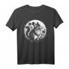 Kunstvolles Chinchilla mit Mond und Blumen T-Shirt – Perfekt für Nagetierfans und als Geschenk für Chinchillabesitzer