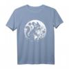 Kunstvolles Chinchilla mit Mond und Blumen T-Shirt – Perfekt für Nagetierfans und als Geschenk für Chinchillabesitzer