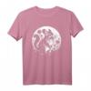 Kunstvolles Chinchilla mit Mond und Blumen T-Shirt – Perfekt für Nagetierfans und als Geschenk für Chinchillabesitzer