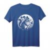 Kunstvolles Chinchilla mit Mond und Blumen T-Shirt – Perfekt für Nagetierfans und als Geschenk für Chinchillabesitzer