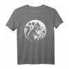 Kunstvolles Chinchilla mit Mond und Blumen T-Shirt – Perfekt für Nagetierfans und als Geschenk für Chinchillabesitzer
