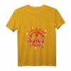 Damen Love Peace 60er 70er 50er Jahre Hippie-Kostüm T-Shirt mit V-Ausschnitt – Farbenfrohes Retro Outift für Karneval, Fasching & Motto-Party