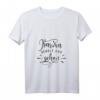 Damen KARMA REGELT DAS SCHON T-Shirt mit V-Ausschnitt – Lustiges und stilvolles Design für Frauen, perfekt als Geschenk zu Weihnachten, Muttertag oder für Karma-Glaubige