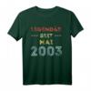 Legendär seit Mai 2003 - Lustiges 18. Geburtstag T-Shirt für Mann & Frau, Geburtstagsgeschenk für Jahrgang 2003