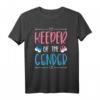 Keeper Of The Gender Babyschuhe T-Shirt - Perfekt für Babyparty, Geschlechtsenthüllung & Schwangerschaftsgeschenke für zukünftige Mütter und Väter