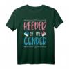 Keeper Of The Gender Babyschuhe T-Shirt - Perfekt für Babyparty, Geschlechtsenthüllung & Schwangerschaftsgeschenke für zukünftige Mütter und Väter