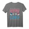 Keeper Of The Gender Babyschuhe T-Shirt - Perfekt für Babyparty, Geschlechtsenthüllung & Schwangerschaftsgeschenke für zukünftige Mütter und Väter