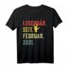 20. Geburtstag T-Shirt für Mann & Frau - Legendär seit Februar 2001 Geschenk zum 20. Geburtstag, Party & Jubiläum