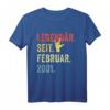 20. Geburtstag T-Shirt für Mann & Frau - Legendär seit Februar 2001 Geschenk zum 20. Geburtstag, Party & Jubiläum