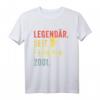 20. Geburtstag T-Shirt für Mann & Frau - Legendär seit Februar 2001 Geschenk zum 20. Geburtstag, Party & Jubiläum