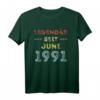 Legendär seit Juni 1991 - Lustiges Geburtstags-T-Shirt zum 30. Geburtstag für Mann & Frau, Geschenkidee für Familienmitglieder
