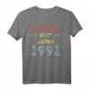Legendär seit Juni 1991 - Lustiges Geburtstags-T-Shirt zum 30. Geburtstag für Mann & Frau, Geschenkidee für Familienmitglieder