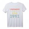 Legendär seit Juni 1991 - Lustiges Geburtstags-T-Shirt zum 30. Geburtstag für Mann & Frau, Geschenkidee für Familienmitglieder