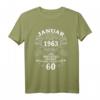 Januar 1963 Lustiges 60. Geburtstag T-Shirt für Mann & Frau - Vintage Geschenk für Jubiläum & Geburtstagsdeko