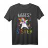 Größte Schwester T-Shirt - Family Tribe Unicorn Design für Töchter, Nichten & Verwandte, Perfekt für Familienfotos & Anlässe