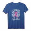 Gemeinsam das Bewusstsein Brustkrebs stärken Rosa Schleife T-Shirt – Perfektes Geschenk für Familie und Unterstützer zu Weihnachten, Geburtstag, Muttertag & mehr