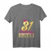 Damen 31. Geburtstag Geschenk 1991 Geburtstag Queen Krone T-Shirt mit V-Ausschnitt - Perfekt für Frauen, Mütter & Freundinnen
