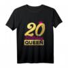 20. Geburtstag Geschenk Jahrgang 2003 - Birthday Queen Krone T-Shirt für Damen, Frauen & Mädchen zur Feier & Party