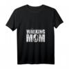 Damen THE WALKING MOM Vintage T-Shirt mit V-Ausschnitt – Lustiges Mama Geschenk für Muttertag, Geburtstag & Weihnachten