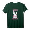 Ostern Mädchen Frauen Oster Geschenk Team Bunny T-Shirt mit Hasengesicht & Kostüm-Accessoires – Lustiges Ostergeschenk für Mutter, Oma, Freundin & Tierliebhaber