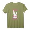 Ostern Mädchen Frauen Oster Geschenk Team Bunny T-Shirt mit Hasengesicht & Kostüm-Accessoires – Lustiges Ostergeschenk für Mutter, Oma, Freundin & Tierliebhaber