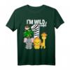 I'm Wild and 1 Zoo Geburtstag Shirt - Safari Tier T-Shirt für Babys und Kleinkinder zum 1. Geburtstag, ideal für Zoo- und Safari-Motto Partys