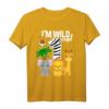 I'm Wild and 1 Zoo Geburtstag Shirt - Safari Tier T-Shirt für Babys und Kleinkinder zum 1. Geburtstag, ideal für Zoo- und Safari-Motto Partys