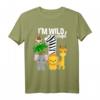 I'm Wild and 1 Zoo Geburtstag Shirt - Safari Tier T-Shirt für Babys und Kleinkinder zum 1. Geburtstag, ideal für Zoo- und Safari-Motto Partys